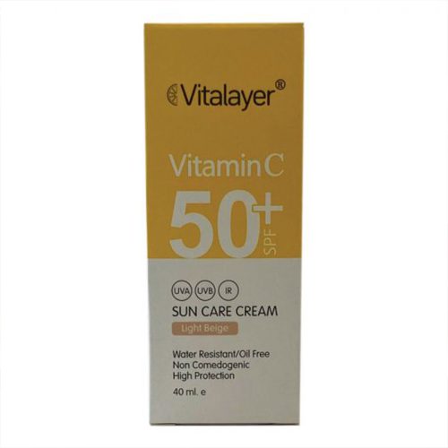 کرم ضد آفتاب لایت بژ ویتالیر مدل VITAMIN C