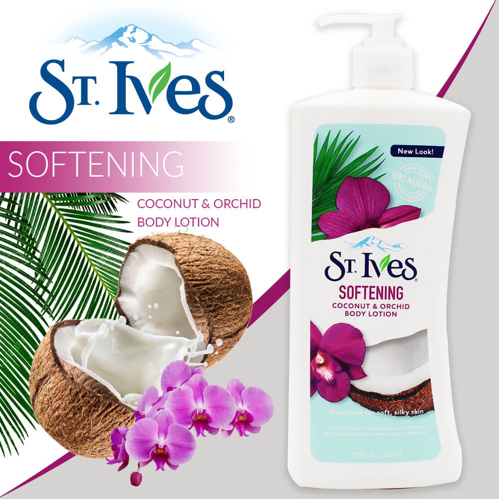 لوسیون بدن سنت ایوز مدل Softening Coconut and Orchid