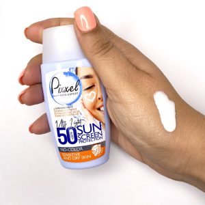 ضد آفتاب بی‌رنگ پوست خشک و حساس +SPF50 پیکسل